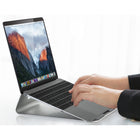 Mount-It! Ergonomic Tilted Laptop Riser - Silver-Design is both portable and lightweight for easy travel