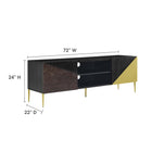Modway Alchemist 72" TV Stand - Black Gold-MDF Construction