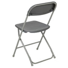 Flash Furniture - Chaise pliante en plastique gris de première qualité de la série HERCULES-Le siège texturé réduit le glissement