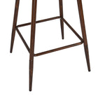Homy Casa - Tabourets de Bar Modernes 26'' avec Tissu Beige et Pieds en Métal Noyer - Paquet de 2-Design léger: Facile à déplacer sans compromettre la stabilité.