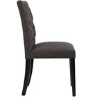 Modway Duchess Button Tufted Fabric Dining Chair - Brown-Dense Foam Padding