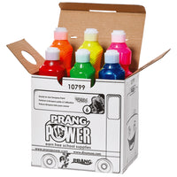 Prang Washable Fluorescent Tempera Paint - 16 oz. - Assorted Colours - 6 Pack-Washable tempera paint provides bold, vibrant colours