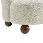 Modway Monroe Boucle Fabric Accent Chair - Pearl Walnut-8