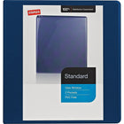 Staples® – Reliure de présentation standard à anneaux en D, 1 1/2 po, bleu-Les anneaux montés à l'arrière permettent aux pages de reposer à plat