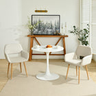 Homy Casa Office Visitor Chairs - Beige Fabric - 2 Pack-Perfect for home offices, dining rooms, and living room corners.