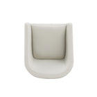 Manhattan Comfort - Lot de 2 fauteuils de salle à manger modernes Anna ronds 23,23 po en similicuir gris pierre-Garantie limitée du fabricant de 30 jours