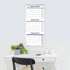 Blueline 2027 14-Month Passion 3-Month View Wall Calendar - 12-1/4" x 27"-Numbered weeks