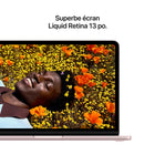 Apple - Portatif MacBook Neo 13 po avec Touch ID - A18 Pro - SSD 512 Go - Mémoire 8 Go - Rose pastel - Français-à votre avantage, en son et en image - MacBook Neo intègre une caméra FaceTime HD 1080p, un réseau de deux micros qui amplifient votre voix pour une clarté exceptionnelle, et deux haut-parleurs latéraux qui diffusent un son immersif en Audio spatial
