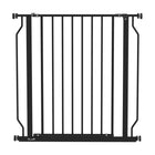 PawHut 30"- 34" Extra Wide Dog Gate with Double Locking System - Black-Bottom lock block for added stability