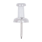 JAM Paper Colourful Push Pins - Clear - 100 Pack-Used to pin important papers or pictures to Bulletin Boards, Cork Boards, Calendars, and Walls