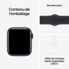 Apple - Watch SE (2e génération) - 40 mm - GPS - Boîtier en aluminium minuit avec bracelet sport minuit - Petit / Moyen-Gardez Le Contact – Textez, téléphonez, écoutez musique et balados, utilisez Siri, appelez les secours avec Urgence SOS. Apple Watch SE (GPS) fonctionne avec votre iPhone ou un réseau Wi-Fi pour vous aider à garder le contact