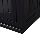 PawHut - cage pour chien en bois 26 po, caisse de transport pour animal avec double porte d’entrée - noir-Matériau : MDF, Métal 