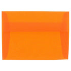 JAM Paper - Enveloppes d'invitation en vélin translucide A1 4 barres - 3,625 po x 5,125 po - Orange - paquet de 25 (1591617)-Couleur : orange translucide.