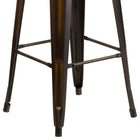 Flash Furniture Commercial Grade 30" High Backless Distressed Copper Metal Indoor-Outdoor Barstool-Distressed Copper Powder Coated Frame Finish