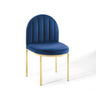 Modway Isla Performance Velvet Dining Side Chair - Gold/Navy - 2 Pack-Performance Velvet Polyester Upholstery