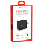 Helix 40W USB-A & USB-C Wall Charger - Black-USB-C & USB-A Ports