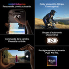 Apple - iPhone 16 Pro 6,3" - 128 Go - Titane naturel - Débloqué-Personnalisez Votre iPhone: Avec iOS 18, donnez la couleur de votre choix aux icônes de l'écran d'accueil. Retrouvez vos images préférées plus rapidement dans l'app Photos repensée. Et ajoutez des effets animés amusants à n'importe quel mot, phrase ou émoji dans un iMessage