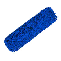 Gritt Commercial - Tête de vadrouille à poussière en microfibre bouclée - 36 po x 5 po - Bleu-La tête de vadrouille en microfibre assure un nettoyage efficace