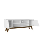 Manhattan Comfort Marcus 62.99" Mid-Century Modern TV Stand - White-Includes 5 Fixed Shelves