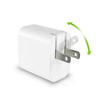 mophie 30W USB-C PD GaN Wall Charger - White-Folding prongs