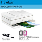 HP - Imprimante tout-en-un Envy 6555e avec 3 mois Instant Ink en Prime-Technologie fidèle à l'écran : Imprimez des documents et des photos aussi éclatants que sur votre écran grâce à la technologie HP P3"