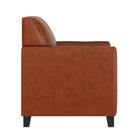 Flash Furniture - Fauteuil en cuir cognac de la série HERCULES Diplomat-Siège et dossier en peluche