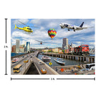 MOJO - Puzzle photographique géant sur le thème des transports en déplacement-Le jeu de puzzle aide à développer la motricité fine, la dextérité manuelle, la coordination œil-main et la concentration
