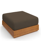 Modway Tahoe Outdoor Patio Acacia Wood Ottoman - Natural/Cocoa-6