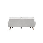 Brassex 3-Seater Jodie Sofa - Light Grey-Splayed legs
