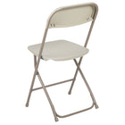 Flash Furniture - Chaise pliante de la série HERCULES en plastique beige, de première qualité, avec une capacité de 650 lb-Le siège texturé réduit le glissement