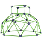 Qaba 6' Kids Geometric Playground Dome Climber - Green-Assemble effortlessly in 20 minutes with snap-in design 