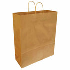 Eddie's-Sacs à provisions en papier kraft 100 % recyclé - 16"W x 6"D x 19"H - Kraft - Paquet de 250 (226207-250)-Sacs à provisions en papier kraft 100 % recyclé