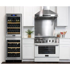 Kucht 36" KDF Series Pro Style Propane Gas Dual Fuel Range - Stainless Steel/White-Sealed burners simplify cleaning by preventing spills from entering the cooktop surface