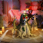 Outsunny Animated Half-Body Skeleton Halloween Decoration-Versatile decoration fits homes, parties and public spaces for unique scares 