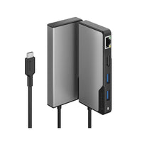 ALOGIC - Hub 5-en-1 USB-C Fusion ALPHA V2-Augmentez l'espace de votre écran Ultra HD avec le Fusion. Connectez vos appareils USB-C au port HDMI pour dupliquer ou étendre l'affichage d'écrans externes, comme des téléviseurs, des moniteurs ou des projecteurs. Le port Fusion USB-C (USB 3.1 Gen 1) offre un débit de transfert de données de 5 Gbit/s, dix fois supérieur à celui de l'USB 2.0, pour transférer et accéder à des contenus multimédias tels que des fichiers vidéo, des albums et des podcasts en quelques se