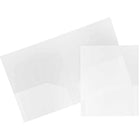 JAM Paper Heavy Duty 2-Pocket Presentation Folders - Clear - 6 Pack-Colour: Purple