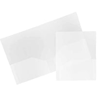 JAM Paper Heavy Duty 2-Pocket Presentation Folders - Clear - 6 Pack-Colour: Purple