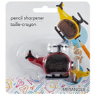 Merangue Single-Hole Helicopter-Shaped Sharpener -  Assorted Colours-Novelty sharpener shaped like a helicopter