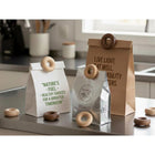 Minimal - Pinces à beignets en bois couleur bois - Paquet de 12-Finition : Bois naturel ou teinte noyer
