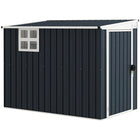 Outsunny 4' x 8' Outdoor Storage Shed-Two vents ensure adequate airflow, enhancing interior comfort
