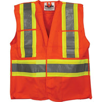 Traffic Safety Vests, Orange, SEI377, 4 Pack-Orange