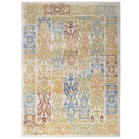 Modway Solimar Distressed Southwestern Aztec Area Rug - 8 ft W x 10 ft L - Multicolored-Colorful Southwestern Aztec Area Rug