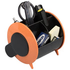 JAM Paper Desk Organizer Supply Set - 5 x 5 x 5 - Round - Orange-Colour: Orange