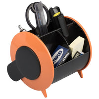 JAM Paper Desk Organizer Supply Set - 5 x 5 x 5 - Round - Orange-Colour: Orange