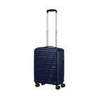 American Tourister Surftime Spinner Carry-on - Metallic Blue-Divider panel and cross-straps help secure your belongings.