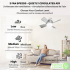 Bell+Howell 15.7 in. Socket Fan Light with Remote - Nickel-Compatible with standard E26 medium base