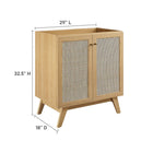 Modway Soma 30" Bathroom Vanity Cabinet - Oak-Adjustable Shelf