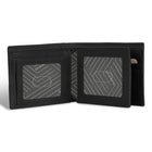 Champs Onyx Leather Access Center Wing Wallet - Black-Bill compartment