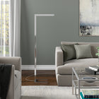Hudson&Canal Malin 52" Tall Integrated LED Floor Lamp with Metal Shade - Polished Nickel-Includes an integrated 12W 2700K LED bulb