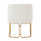 Manhattan Comfort Raya 25.2" Modern Leatherette Upholstered Dining Armchair - Cream - Set of 2-Delivered to you Fully Assembled! No Assembly Required